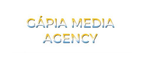 Identificar o site com o logo da Gápia Media. agência de marketing